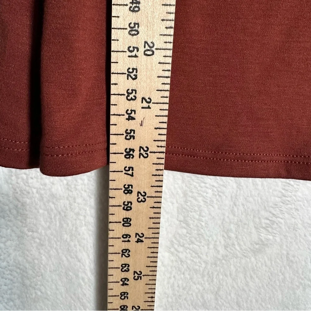 Lulu's Rust Square-Neck Long Sleeve Top size XL - Picture 6 of 8